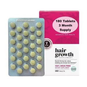 Hair Growth Supplement Advanced Hair Growth Formula for Thinning Hair 180 Caps - Picture 1 of 7