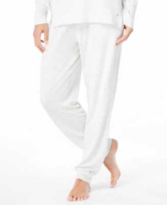Pantalones de pijama de felpa con bandas largas HUE para mujer arena blanca talla L Foto 1 de 3