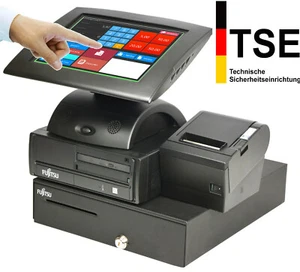 KASSENSYSTEM EINZELHANDEL TSE FSC II TOUCHSCREEN MONITOR DRUCKER GELDLADE #KA28 - Bild 1 von 1