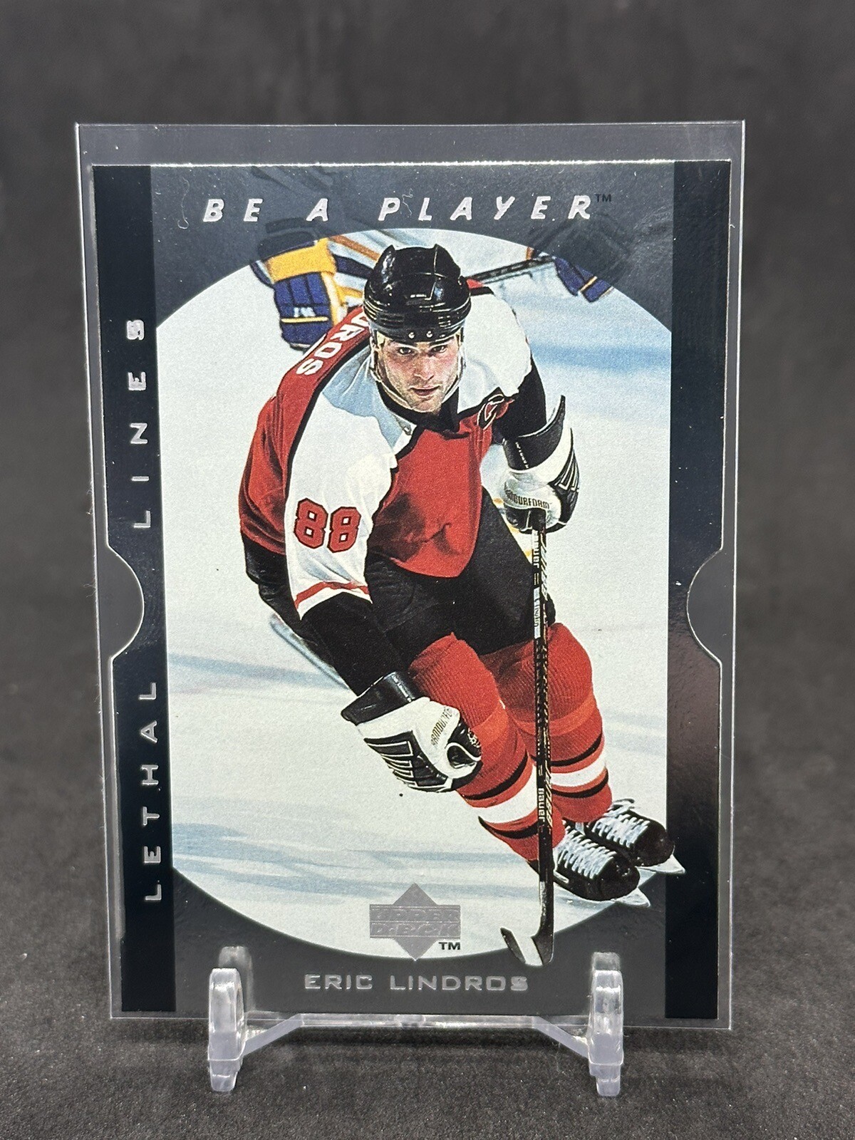 Eric Lindros 1995-96 Upper Deck Be A Player Lethal Lines #LL14 Diecut