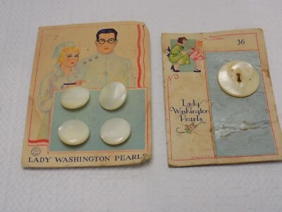 VINTAGE LADY WASHINGTON PEALS  BUTTONS - Image 1 of 3