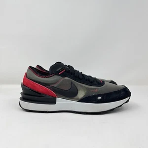 Nike Waffle One Flat Pewter Siren Red Athletic Shoe DC0481-006 Youth Size US 4.5 - Picture 1 of 9
