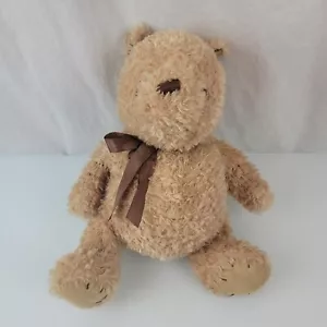 Pooh Bear Classic Disney 14" Sitting Stuffed Plush Brown Ribbon Corduroy stitch - Picture 1 of 7