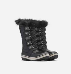Sorel Tofino II 1690541-010 Kids 4 Black Faux Fur Waterproof Winter Boots VER312 - Picture 1 of 14
