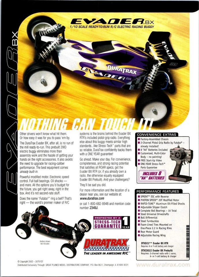 Duratrax Evader BX RC Buggy Print Ad Ephemera Wall Art Decor - Image 1 of 1