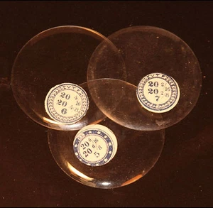 20 Ligne NOS Glass Pocket Watch Crystals Hunter case Sizes with Heights of 7 & 8 - Picture 1 of 21