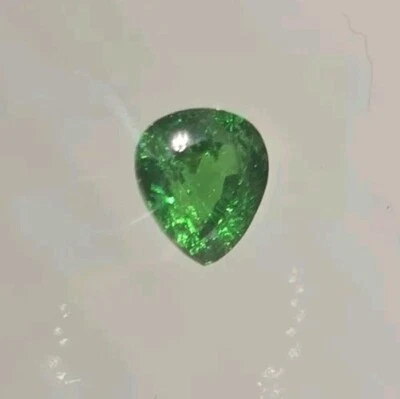 Perfect Color! 1.10ct 6.4x5.7mm Pear Shape Shamrock Green Tanz Tsavorite Garnet! - Image 1 of 4
