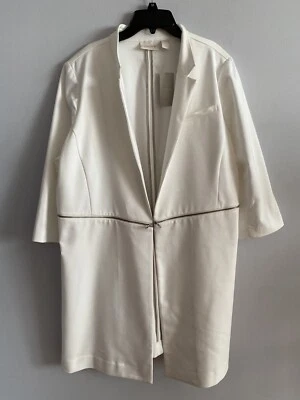 Chaqueta Blazer Chico's Mujer Topper Plumero Alabastro Frente Abierto Talla 3/XL/16 NUEVA CON ETIQUETAS Foto 1 de 4