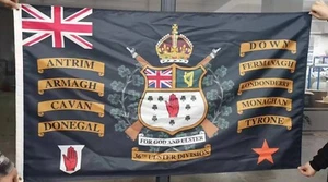 36th Ulster Division nine counties, Regimental colours Flag 3X5FT - Picture 1 of 6