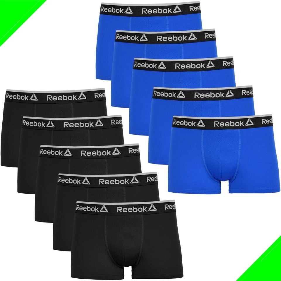 Reebok Herren Boxer Shorts Sport Unterhose Unterwäsche Hose schwarz blau 3 4 5 6 - Image 1 of 4