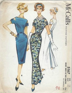 Vestido vintage B34 1959 patrón de costura (1457) - Imagen 1 de 2