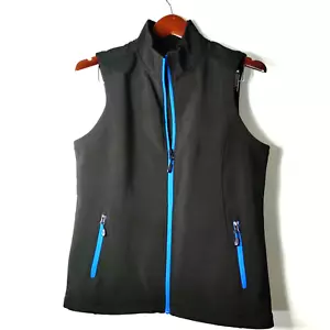 Stormtech Softshell Men M Black Weather Resistant Waterproof Vest Full Zip Retro - Picture 1 of 7