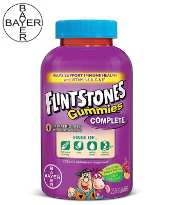 Multivitamínico Bayer Picapiedra Completo Infantil Gran Sabor 250 Gomitas Foto 1 de 4