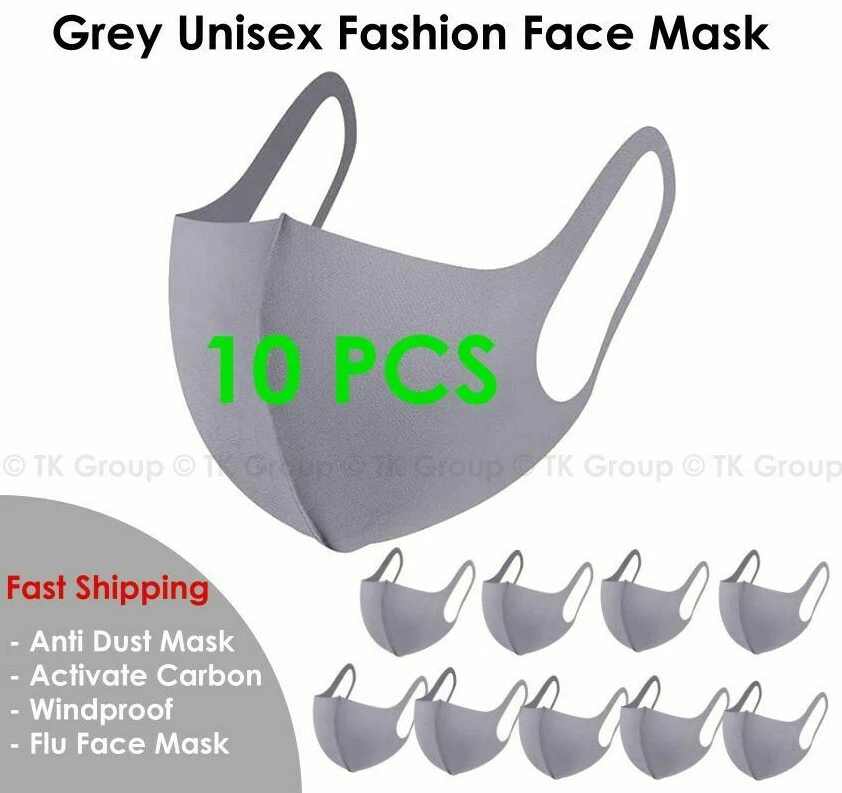 4pcs of Face Fashion Black Mask Washable 3d/ Ship Within 24hrs From USA