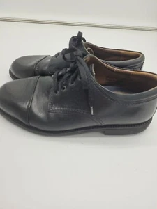 Dockers Shoes Mens Sz 9.5 W Gordon Black Leather Lace-Up Cap Toe Oxford 090-2214 - Picture 1 of 12