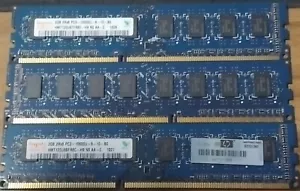 Hynix 6GB (3 X 2GB) DDR3 PC3-10600U 1333MHz 240 PIN non ECC RAM - Picture 1 of 2