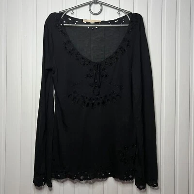 Class Roberto Cavalli Y2K Womens Mesh Long Sleev Top Size USA 14 NWOT - Image 1 of 4