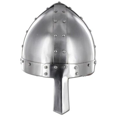 维京中型 18G SPANGENHELM 骑士十字军战斗战争头盔盔甲 — 第 1/4 张图片