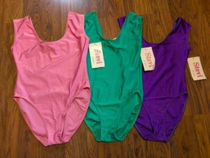 80S DEADSTOCK JAZZERCISE LEOTARDS lycra dance aerobics body tights NEW NWT 4E - Picture 1 of 21
