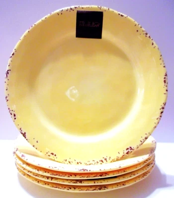 Juego de platos de ensalada de melamina IL MULINO, AMARILLO RÚSTICO, platos laterales, NUEVO X 5 Foto 1 de 4