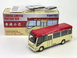 Tomica 1/64 Toyota Coaster Hong kong Mong Kok Public Bus Red Diecast Car Model - Picture 1 of 11