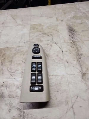 2000-2002 GMC YUKON *BEIGE* FRONT MASTER WINDOW DOOR SWITCH W/ MIRROR ADJUST - Imagem 1 de 4