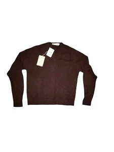 Vintage Scottish Woollens J. Dagliesh Brown V Neck Wool Pullover Sweater 36 W - Picture 1 of 6