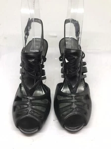 Sandalias de cuero negras Nine West talla 3 Reino Unido (A06) - Imagen 1 de 5