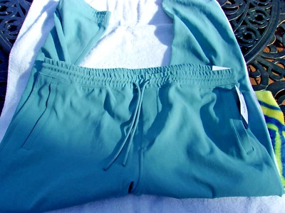 Nuevo con etiquetas Pantalones de chándal Penguin Sport poliéster, para hombre XL, XXL, $75, bolsillos, azul-verde Foto 1 de 4