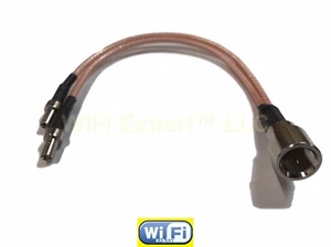 6" FME Male to Y type 2X TS9 male STR Splitter Combiner cable pigtail RG316 1F2M - Picture 1 of 3