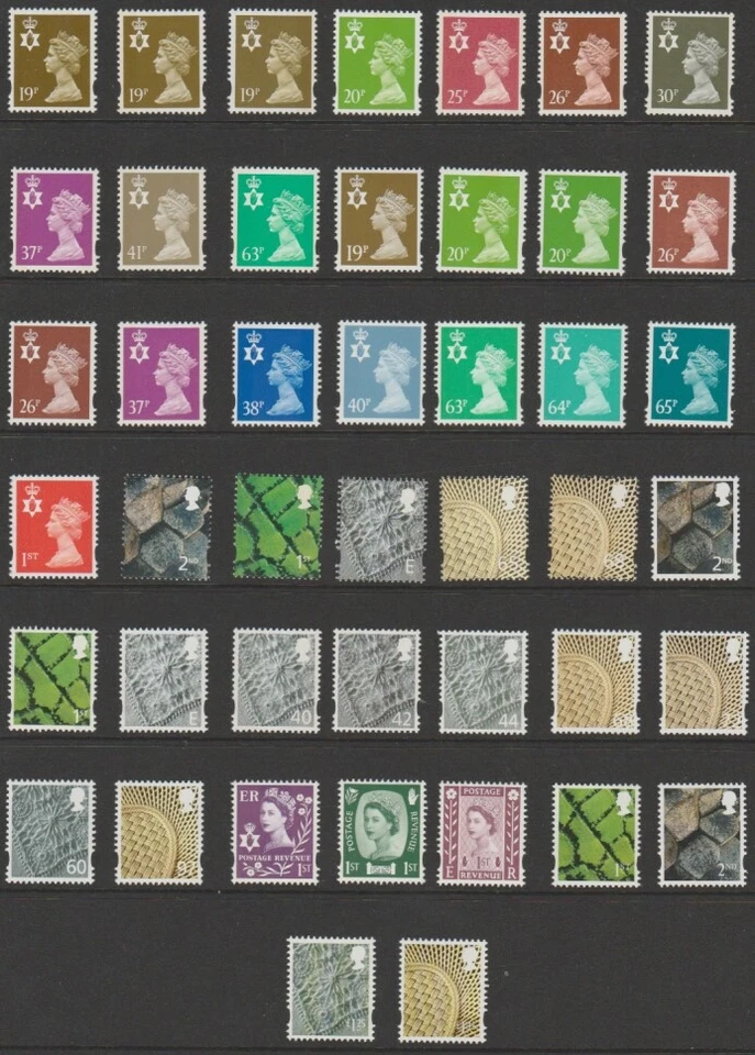 Northern Ireland NI elliptical regionals 1993-2019 decimal currency NI69-NI167 - Image 1 of 1