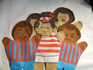 6X DEXTER EDUCATIONAL TOYS   PUPPETS LOT #2 VINTAGE  - Picture 1 of 3