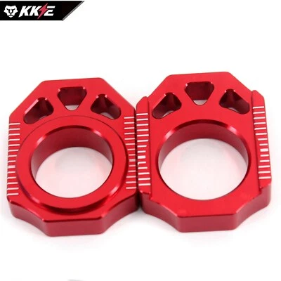 Juego de bloques ajustadores de cadena de eje rojo para HONDA CR125 CR250 CRF250R/X CRF450R 450X Foto 1 de 4
