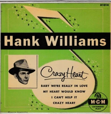 HANK WILLIAMS   CRAZY HEART   1953 EP AND PICTURE SLEEVE - Image 1 of 2