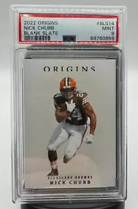 2022 Panini Origins Nick Chubb BLANK SLATE Case Hit SSP #BLS-14 Cleveland PSA 9 - Bild 1 von 2