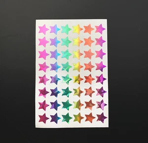 STAR PRIDE RAINBOW STICKER DECAL sheet prism prismatic holo foil - Picture 1 of 4