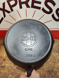 "Fully Restored" GRISWOLD #8 CAST IRON SKILLET  Slant Logo Seasoned Flat  - Picture 1 of 7
