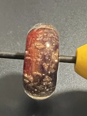 Trollbeads Brown Dessert Bead TGLBE-10258 Beautiful Shimmery Glitter Charm - Image 1 of 3