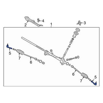 For Hyundai Elantra 2016-2023 Hyundai 56820J7000 Left Outer Steering Tie Rod End Foto 1 de 4