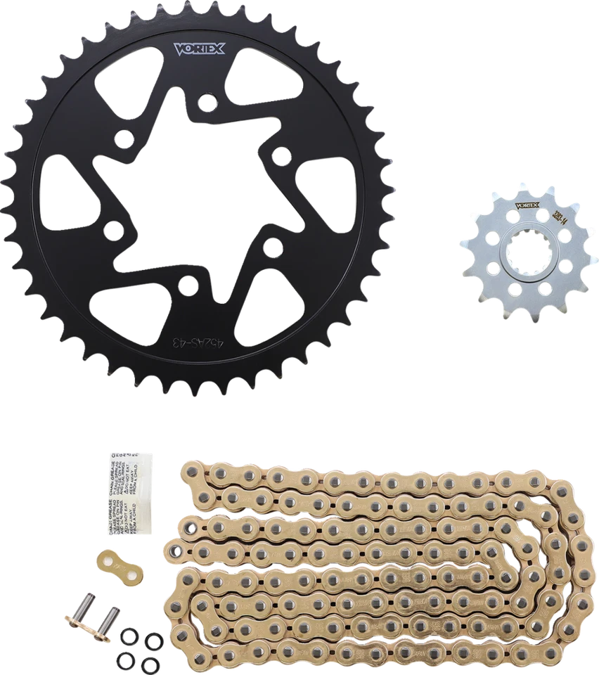 Kit de cadena VORTEX CKG4218 - dorado 19-21 Kawasaki Ninja ZX-6R Foto 1 de 1