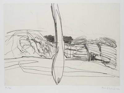 R. SCHOOFS (1932-2009), "Ohne Titel", Abstrakte Landschaft,  1992, Lithographie - Bild 1 von 4
