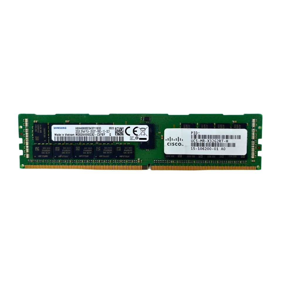 Cisco 32GB 2Rx4 DDR4-2933Y PC4-23400 ECC Registered Memory UCS-MR-X32G2RT-H - Image 1 of 1