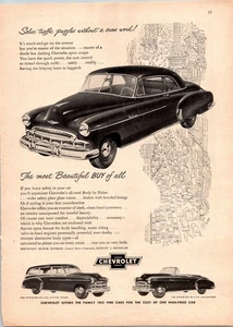 Vintage 1949 Chevrolet Ad Styleline DeLuxe Limousine Cabrio Wagon Art - Bild 1 von 1