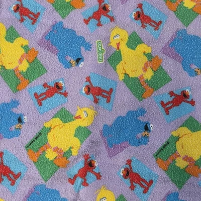 Manta de recepción de bebé de calle sésamo púrpura de colección Big Bird Elmo Cookie Monster Foto 1 de 4