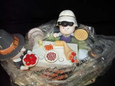 Lenox Peanuts Giving Thanks Peanuts Thanksgiving Sculpture NIB COA Rare 2008 🥧 - Image 1 of 4