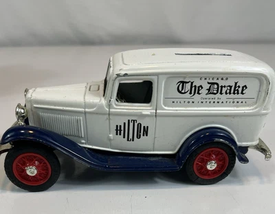 Diecast Bank 1932 Ford Delivery Van The Drake Hilton Ertl Co Has Key Replica - Image 1 of 4