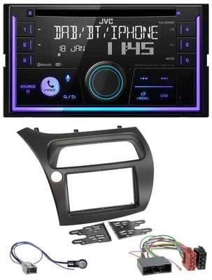 JVC MP3 USB 2DIN DAB Bluetooth CD Autoradio für Honda Civic (2006-2012) - Bild 1 von 4