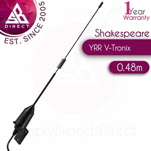 Antenne marine VhF Shakespeare YRR V-Tronix noire Raider 0,48 m et PL-259│ pour RIB - Photo 1/3