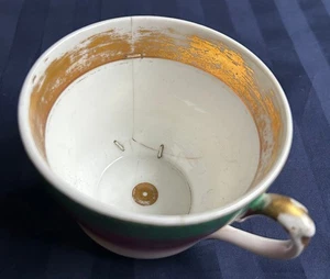 Large Unmarked Vintage Cup with 5 Staple Repairs - Picture 1 of 6