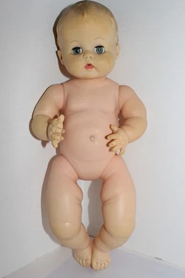 Muñeca bebé Effanbee ojos azules muñeca ojo dormido 1959 cabeza 1964 cuerpo 15" articulada Foto 1 de 4